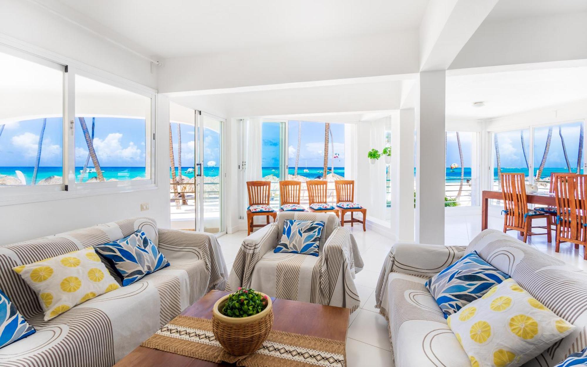 Prime Ocean View Punta Cana Apartments - 3-Bedroom Getaway With Private Terrace On Bavaro Beach Eksteriør bilde